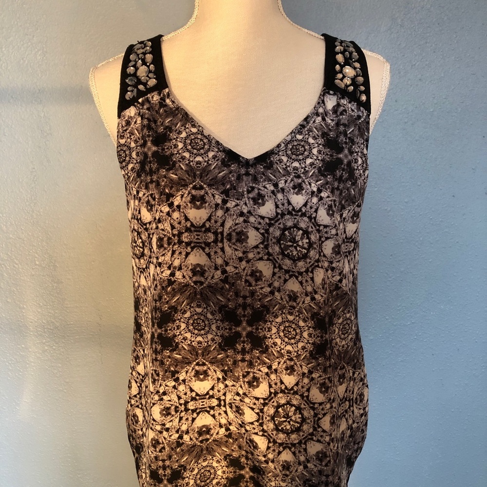 BLACK AND PURPLE POLYESTER  TANK SIZE SMALL